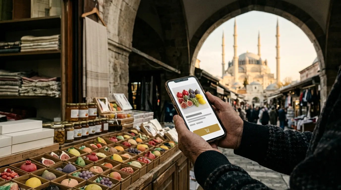 Selimiye Camii manzaralı Arasta'da meyve sabunu dükkânının online mağazası – Edirne web tasarım ve SEO