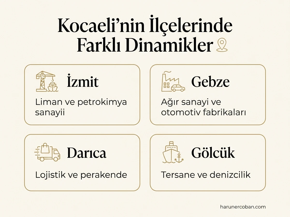 Kocaeli'nin ilçelerinde farklı dinamikler: İzmit, Gebze, Darıca ve Gölcük