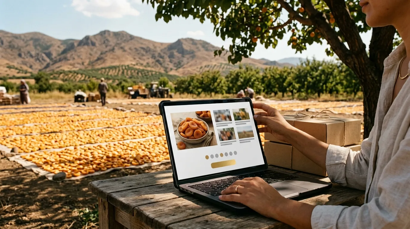 Kayısı kurutma alanında çok dilli ihracat sitesi açık dizüstü bilgisayar – Malatya web tasarım ve SEO