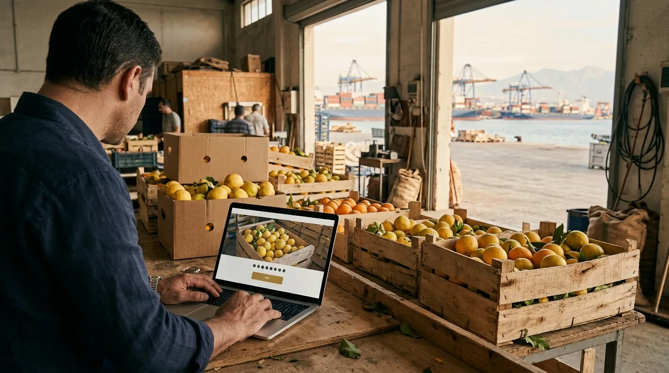 Mersin limanına bakan narenciye paketleme tesisinde ihracat sitesi – Mersin web tasarım ve SEO
