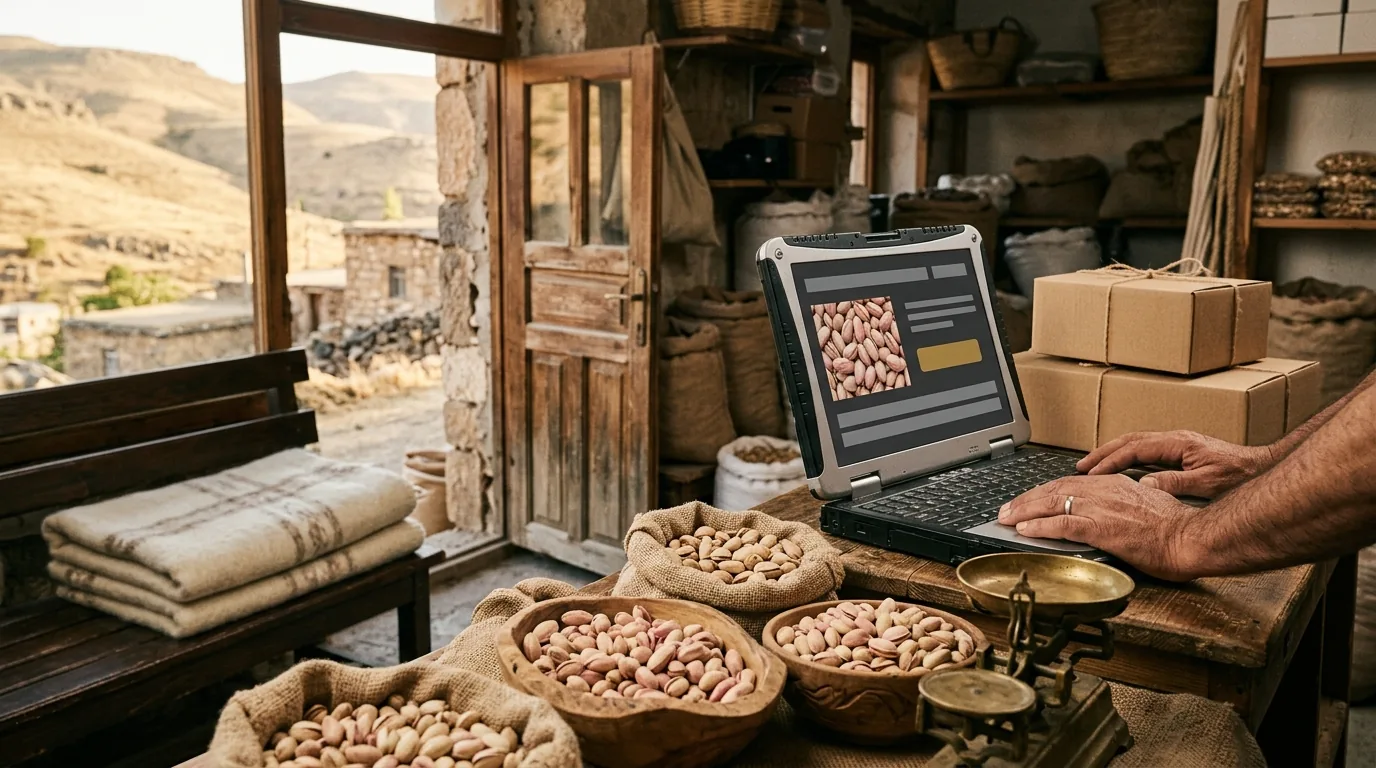 Siirt fıstığı dükkânında tiftik battaniye ve online mağaza – Siirt web tasarım ve SEO