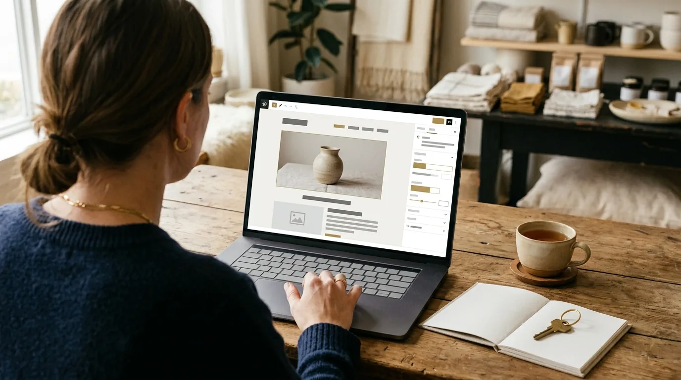 İşletme sahibi blok düzenleyicide kendi WordPress sitesinin fotoğrafını kolayca güncelliyor