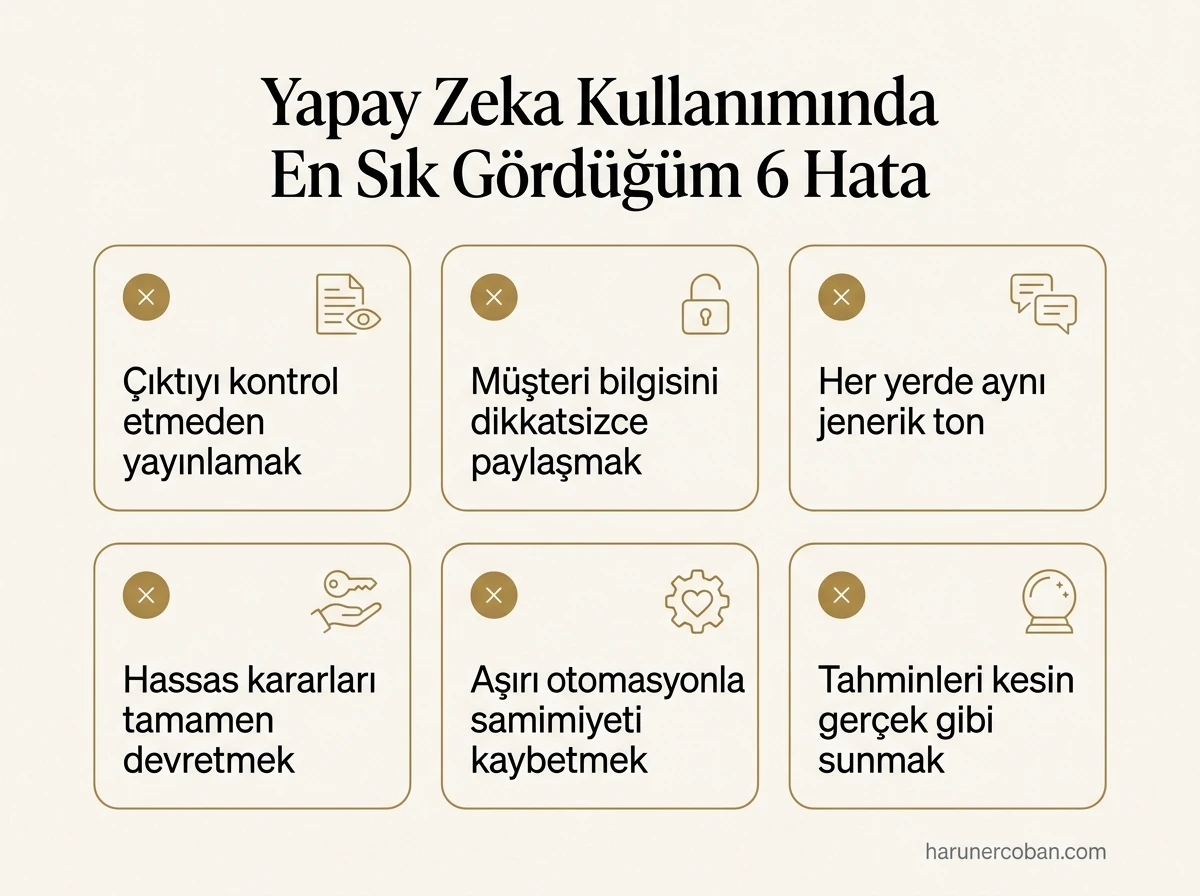 KOBİ'lerin yapay zeka kullanımında en sık görülen 6 hata