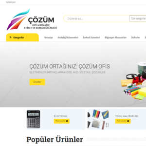 çözüm kırtasiye eticaret e ticaret web tasarım