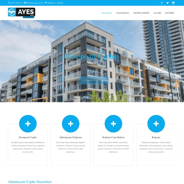 Ayes Grup - Web Tasarım Projesi Harun Erçoban