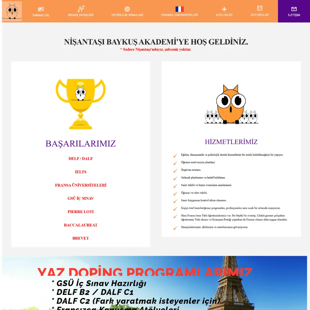 Baykuş Akademi - Web Tasarım Projesi