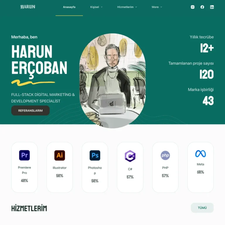 Harun Erçoban Portföy Web Sitesi Harun Erçoban