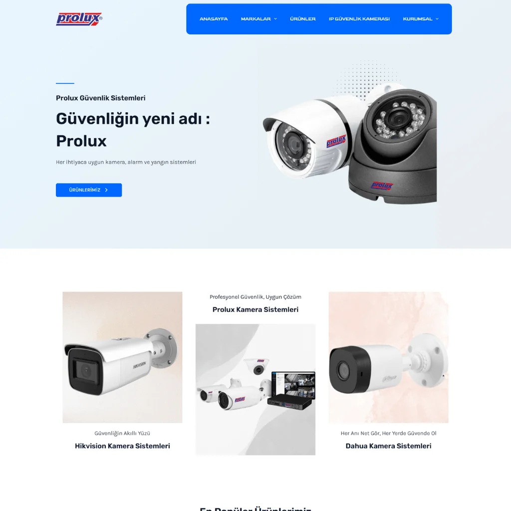 Prolux - E-ticaret Sitesi Geliştirme ve SEO Projesi Harun Erçoban