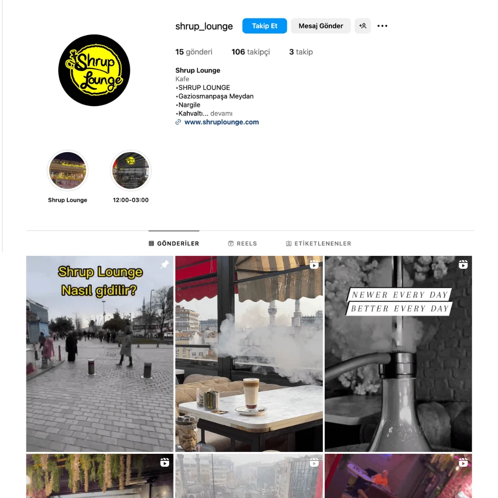 Shrup Lounge - Sosyal Medya Yönetimi Projesi Harun Erçoban