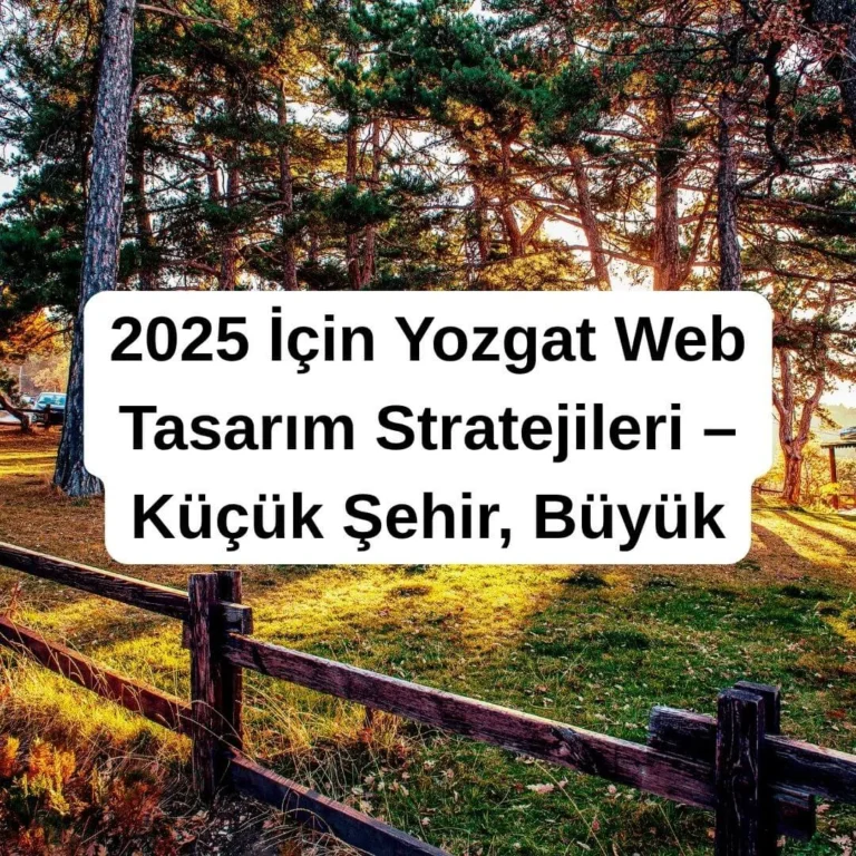 2025 İçin Yozgat Web Tasarım Stratejileri – Küçük Şehir, Büyük