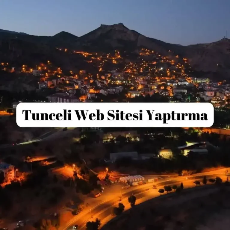 Tunceli Web Sitesi Yaptırma